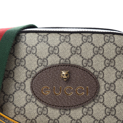 Gucci GG Supreme Monogram Web Neo Vintage Shoulder Bag Beige New Acero Crop 10 of 11