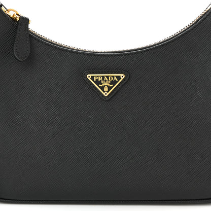 Prada Saffiano Lux Re-Edition 2005 Shoulder Bag Black 9 of 11