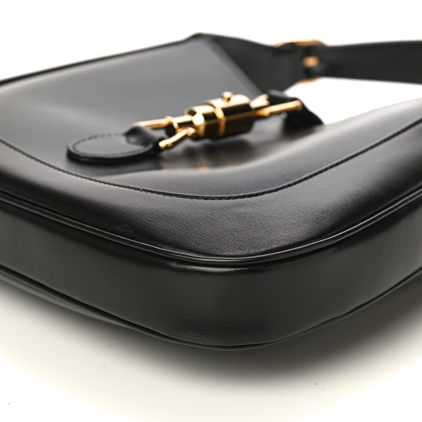 Boarded Dyana Lux Calfskin Small Jackie 1961 Hobo Black