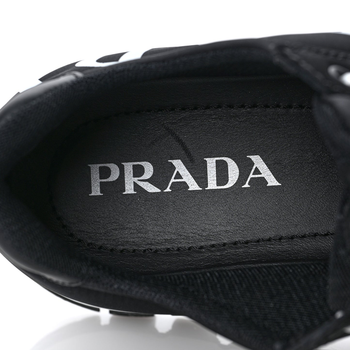 Nylon Gabardine Logo Sneakers 39 Black White