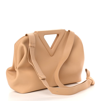 Bottega Veneta Calfskin Medium The Point Triangle Bag Almond 3 of 8