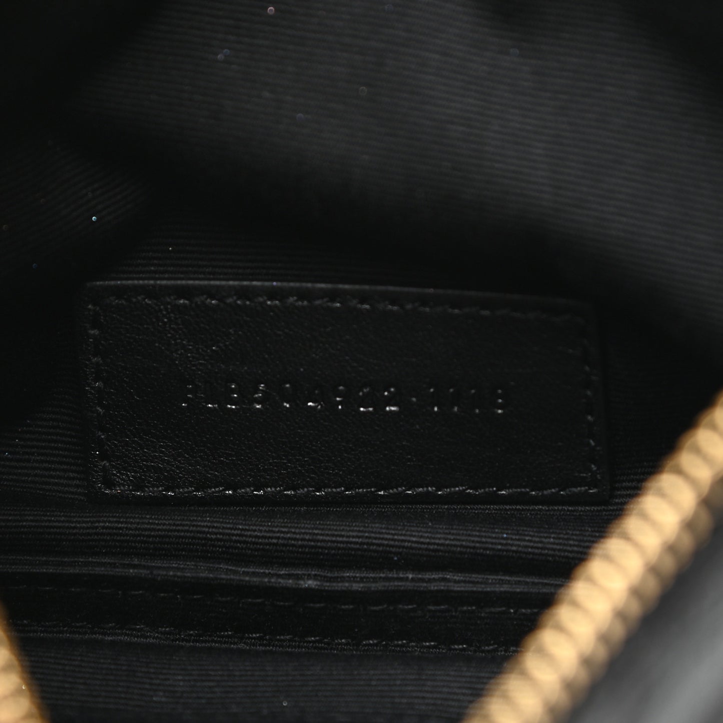 Grain De Poudre Chevron Monogram Bill Pouch Black