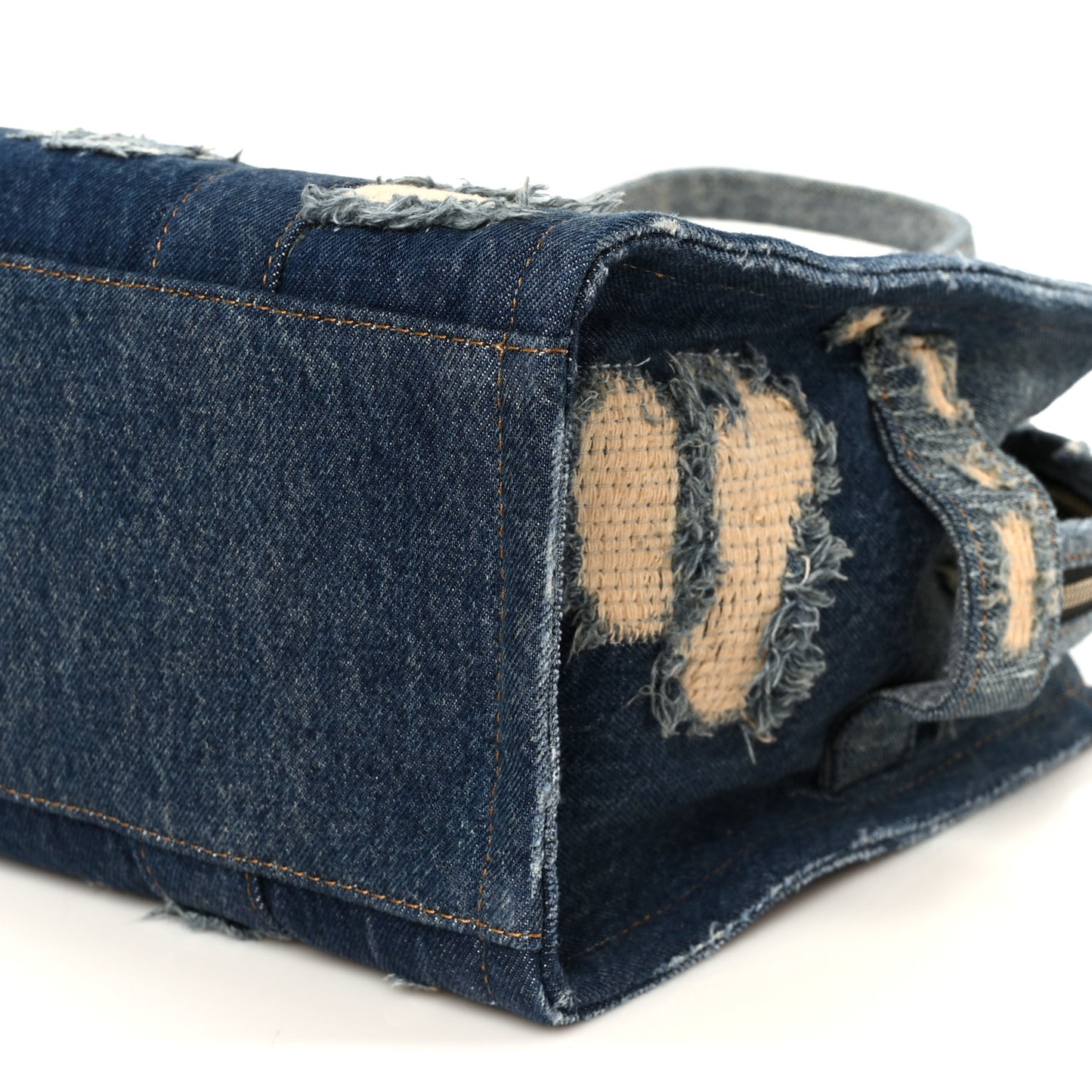 The Rip and Repair Denim Canvas Medium The Tote Bag Blue Blue