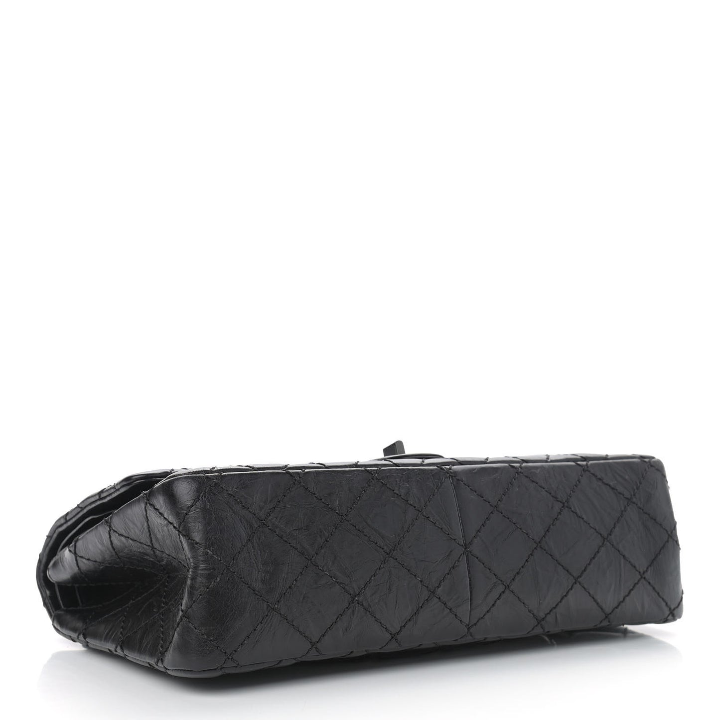 Aged Calfskin Quilted 2.55 Reissue 226 Flap So Black