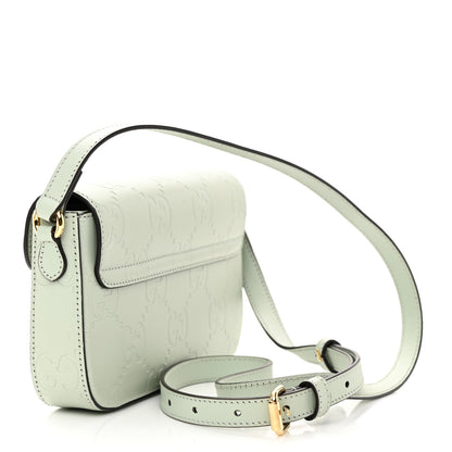 Gucci Calfskin GG Super Mini Shoulder Bag Pale Green 3 of 14