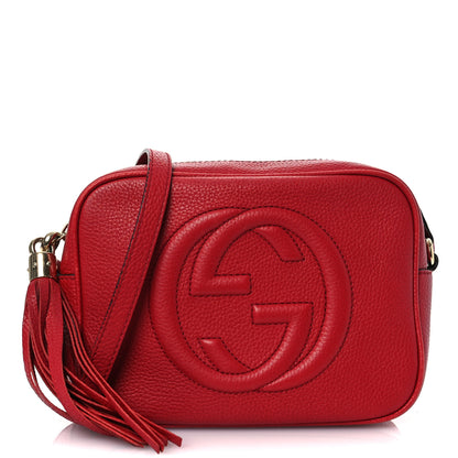 Gucci Pebbled Calfskin Small Soho Disco Bag Vibrant Red 1 of 11