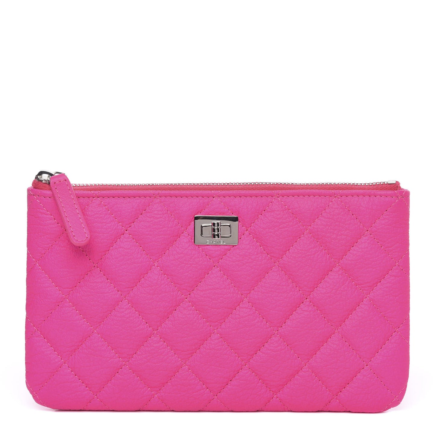 Goatskin Quilted Medium Reissue Cosmetic Case Pink