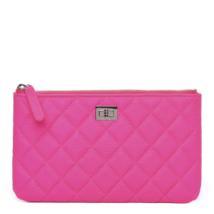 Chanel Goatskin Quilted Medium Reissue Cosmetic Case Pink 1 of 10