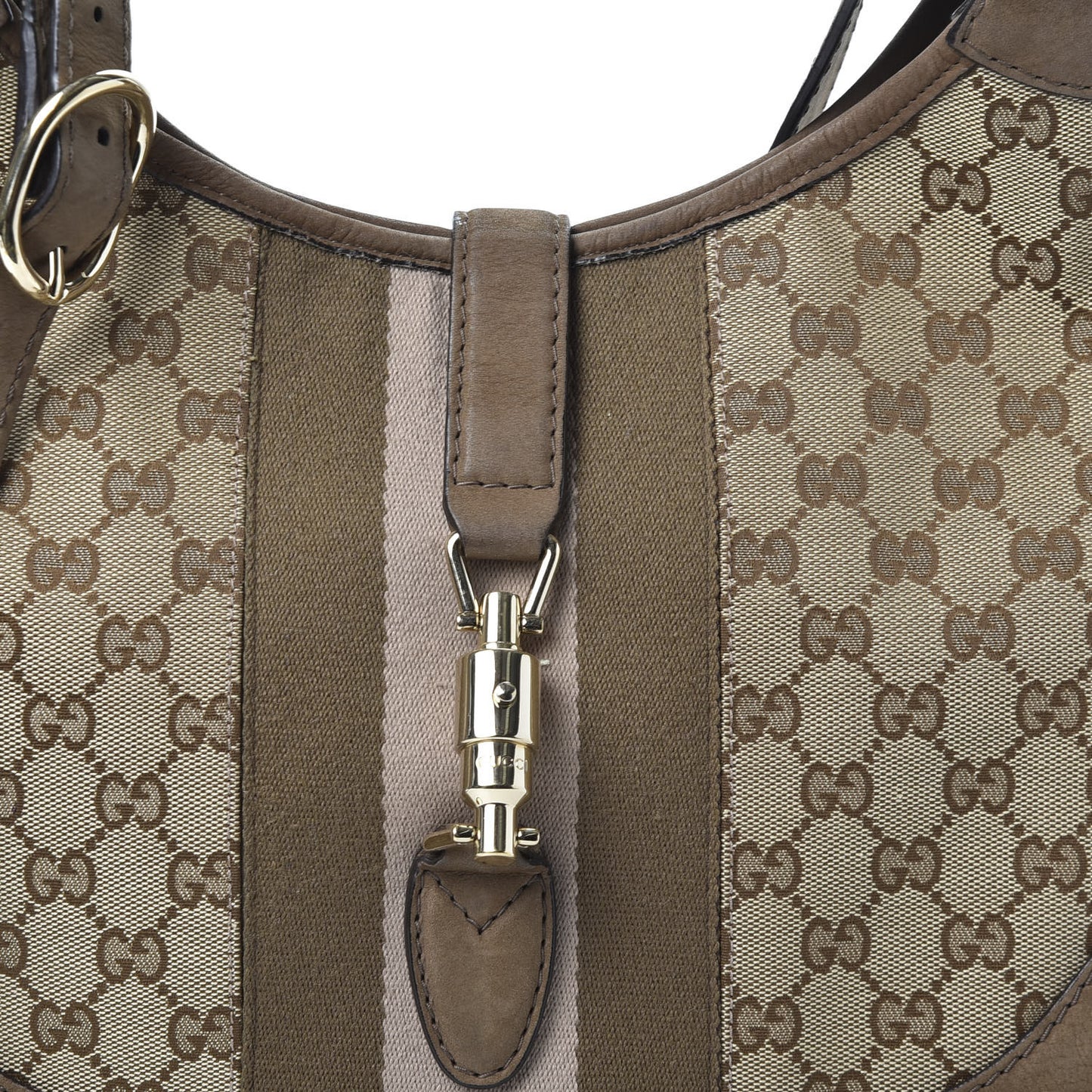 Monogram Web Medium Jackie O Hobo Brown