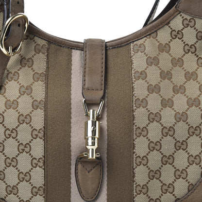 Gucci Monogram Web Medium Jackie O Hobo Brown 9 of 9