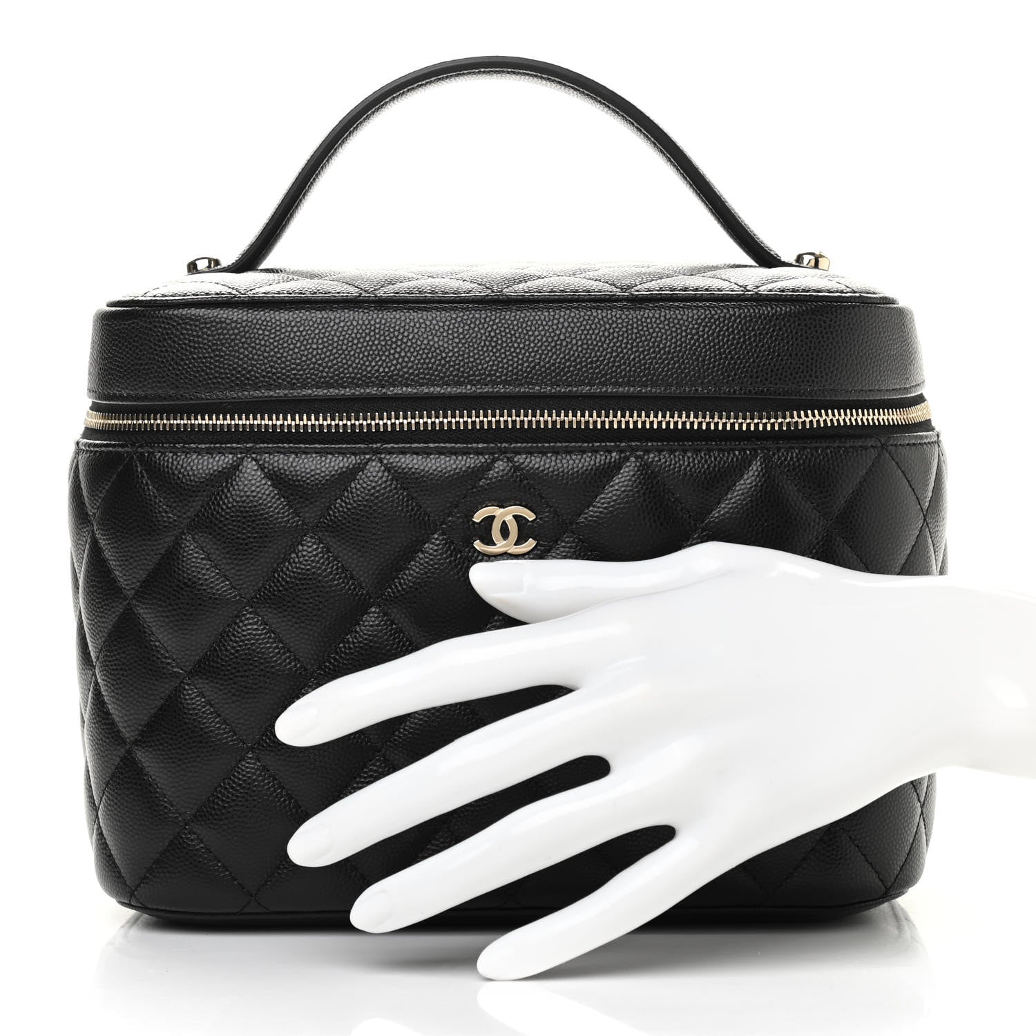 Chanel Caviar Quilted Large Vanity Pouch Black 4 of 18