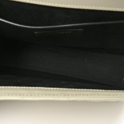 Saint Laurent Grain De Poudre Textured Mixed Matelasse Medium Triquilt Monogram Satchel Crema Soft 5 of 7