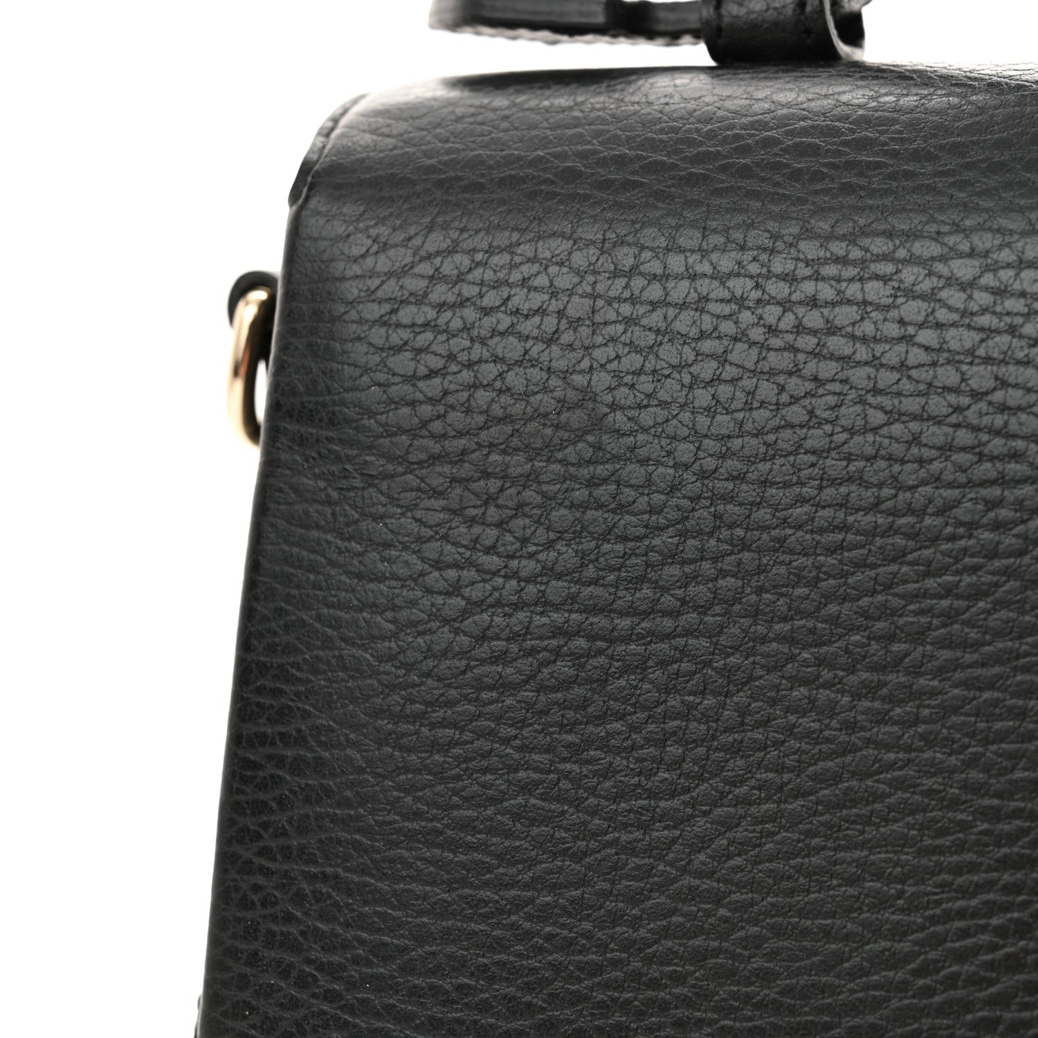 Gucci Dollar Calfskin Interlocking G Top Handle Shoulder Bag Black 15 of 15