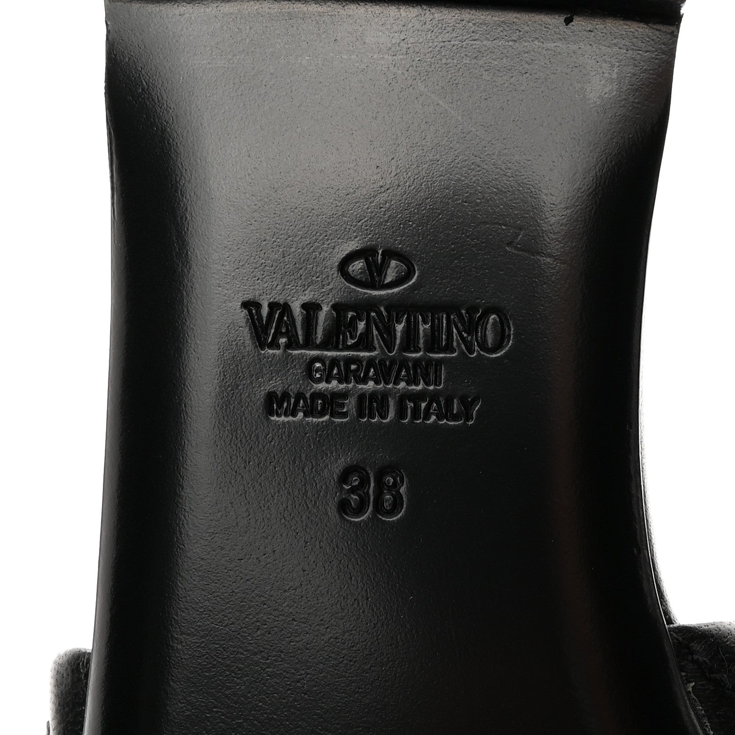 Valentino Garavani Nappa Roman Stud Flat Slide Sandals 38 Black 6 of 11