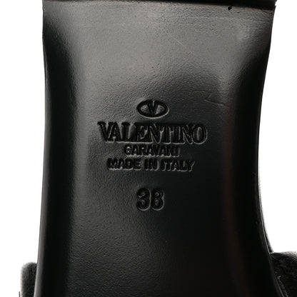 Valentino Garavani Nappa Roman Stud Flat Slide Sandals 38 Black 6 of 11