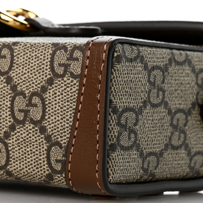 Gucci GG Supreme Monogram Mini Horsebit 1955 Shoulder Bag Beige Brown Sugar 10 of 12