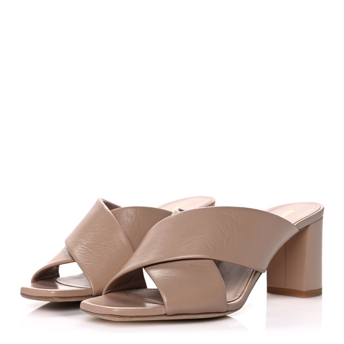Calfskin LouLou 70 Mules 36.5 Nude