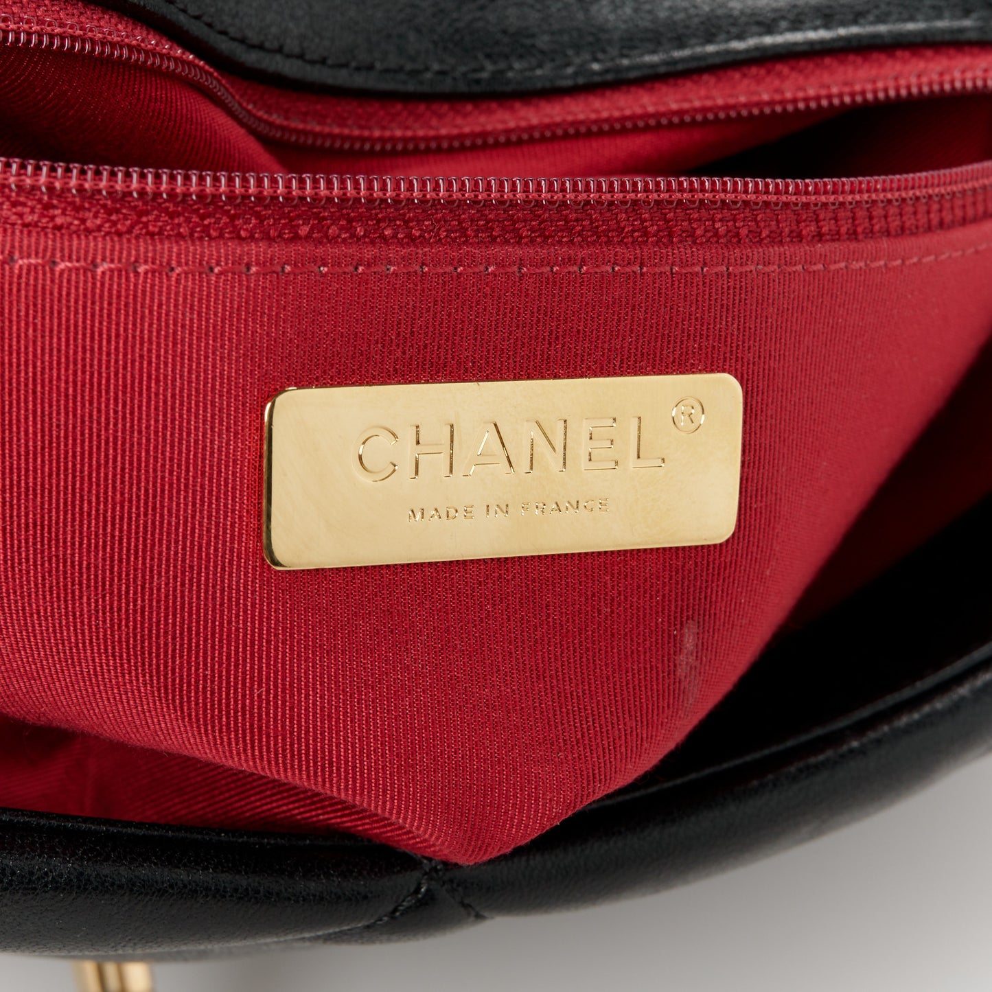 Lambskin Quilted Large Chanel 19 Flap Black