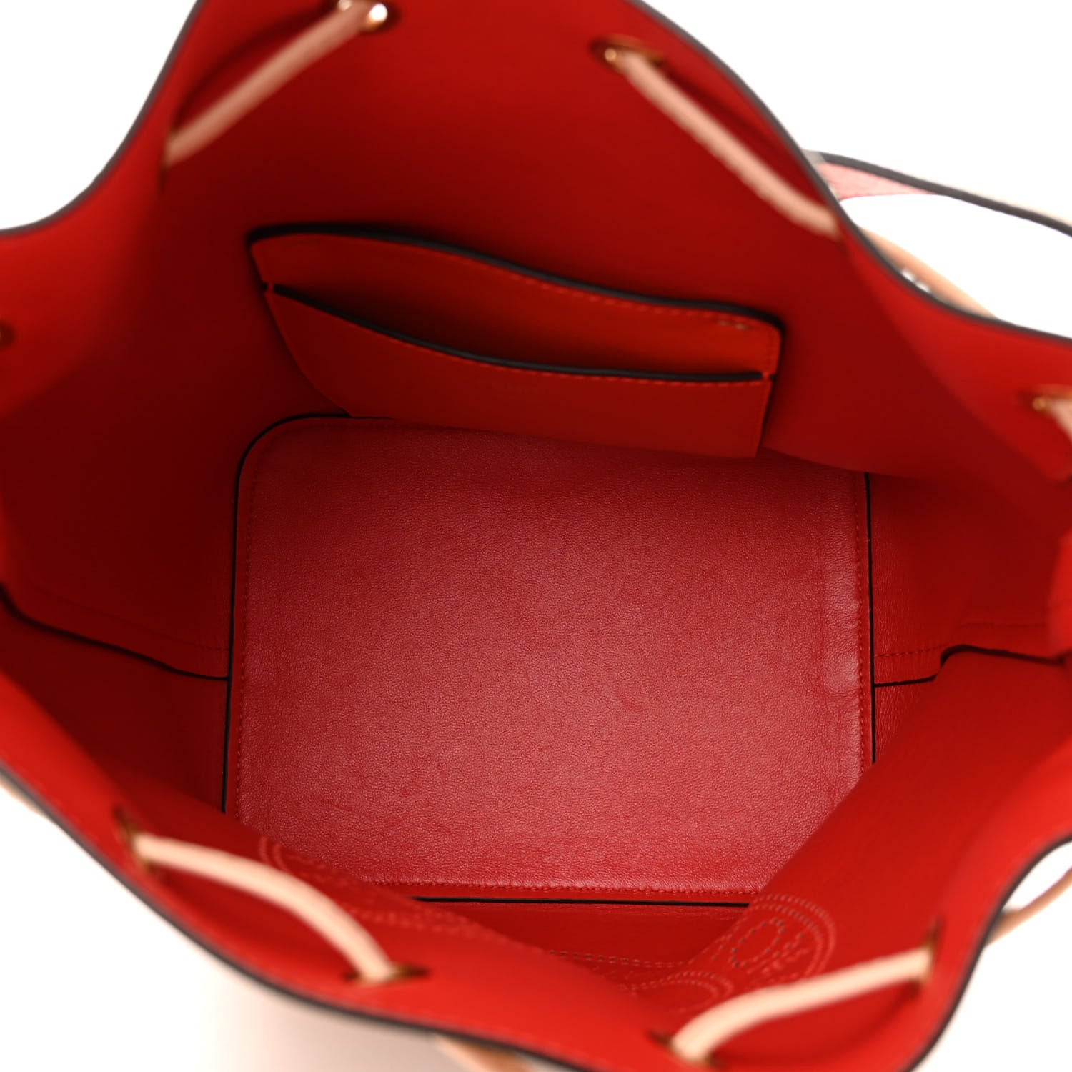 Fendi Vitello Grace F is Fendi Stamp Patch Perforated Small Mon Tresor Bucket Bag Nocciola 5 of 9