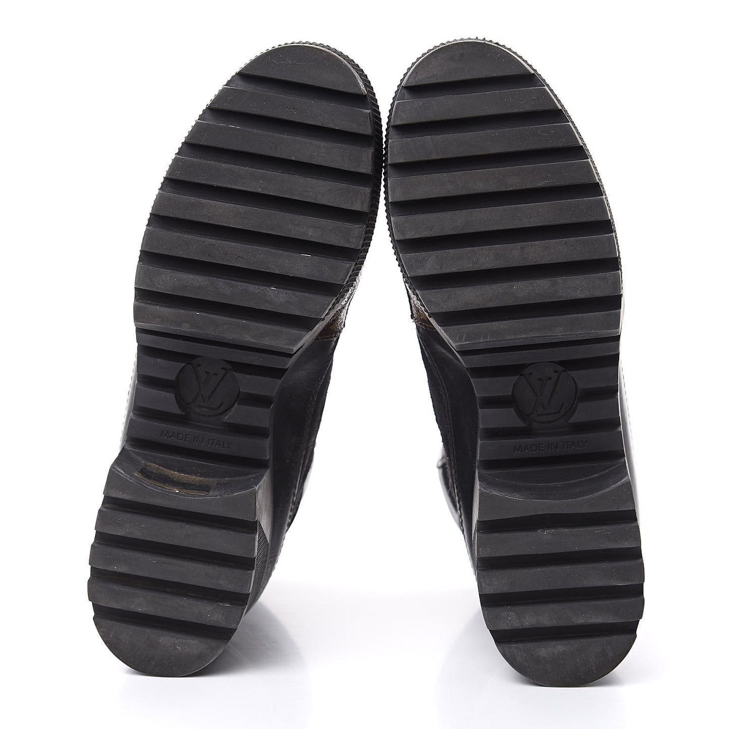 Suede Calfskin Monogram Checkpoint Platform Desert Boots 37 Black