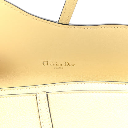 Christian Dior Grained Calfskin Saddle Chain Wallet Pouch Yellow 7 of 8