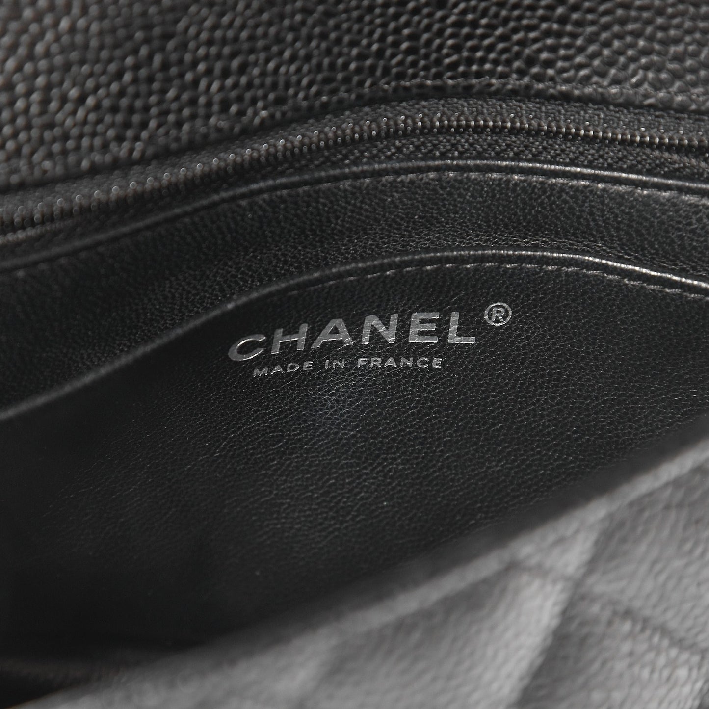 Caviar Quilted Mini Square Flap Black