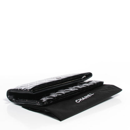 Chanel Patent Calfskin Quilted Beauty CC Clutch Black 4 of 7