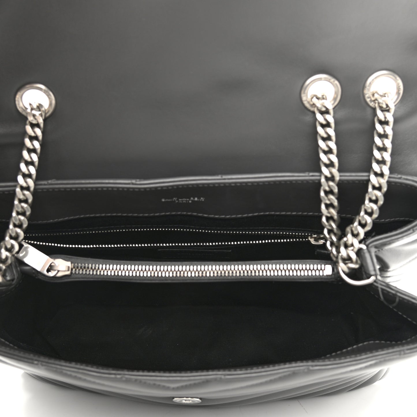 Calfskin Y Quilted Monogram Medium Loulou Chain Satchel Earth