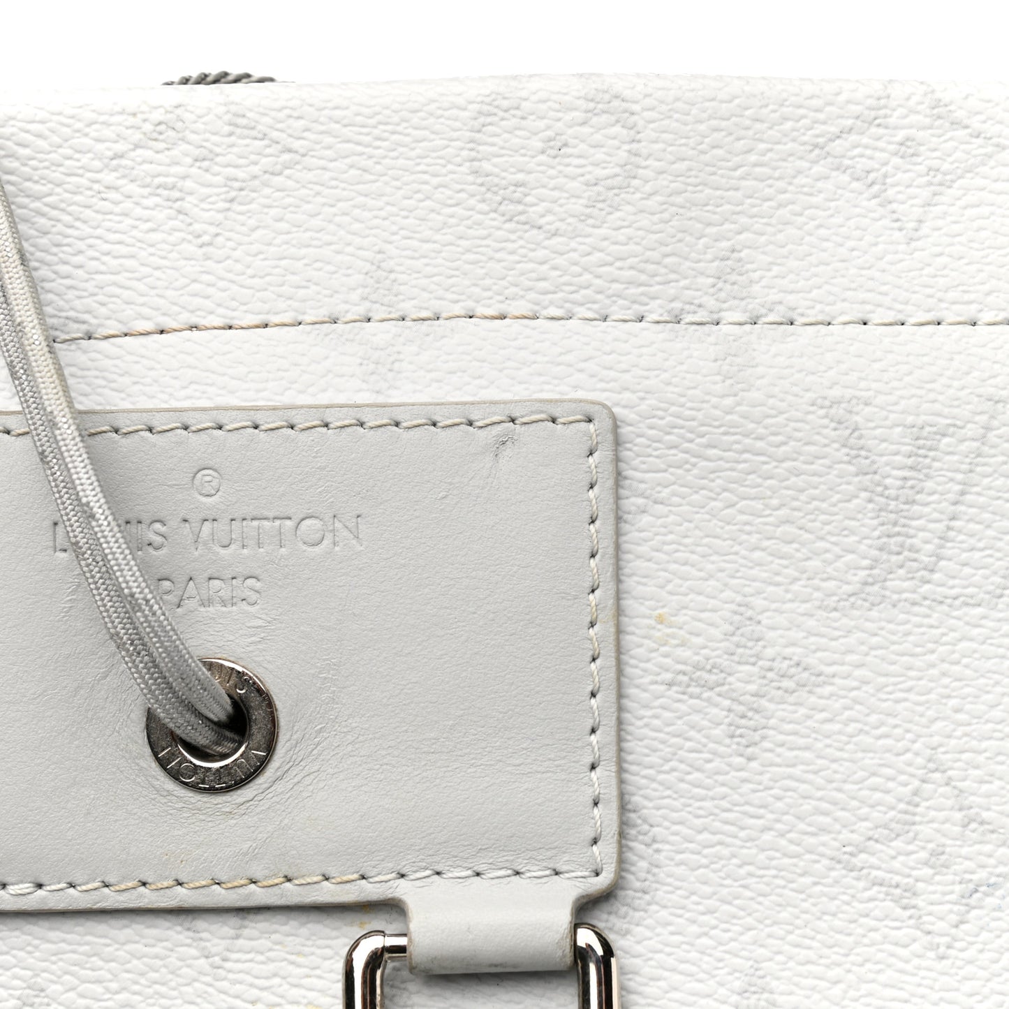 Monogram Chalk Backpack White