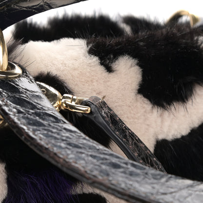 Christian Dior Mink Fur Crocodile Patchwork Medium Lady Dior Multicolor 11 of 11