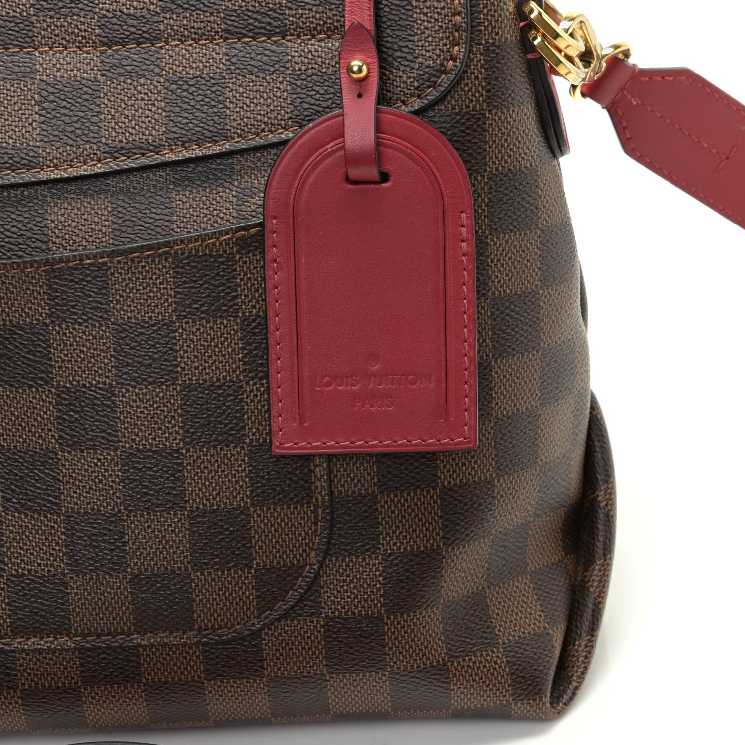 Louis Vuitton Damier Ebene Beaubourg MM Scarlet 7 of 16
