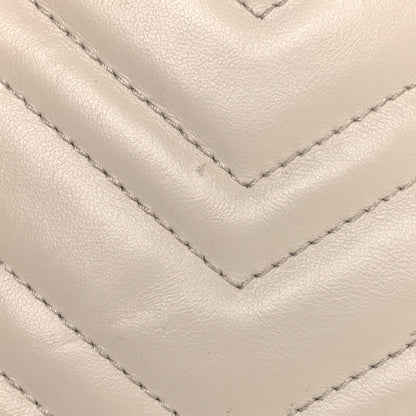 Gucci Calfskin Matelasse Small GG Marmont Chain Shoulder Bag White 17 of 18
