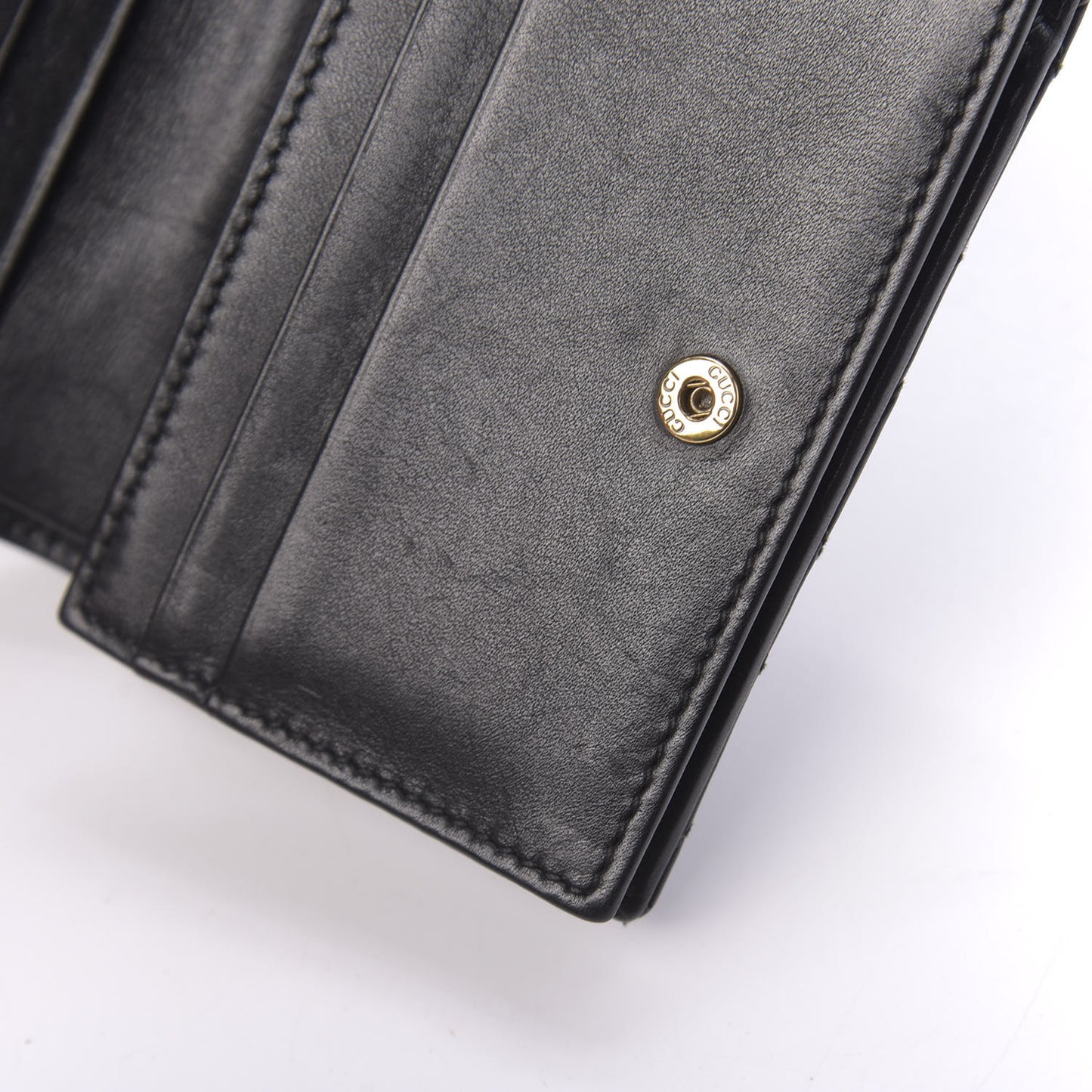 Calfskin Matelasse GG Marmont Card Case Wallet Black