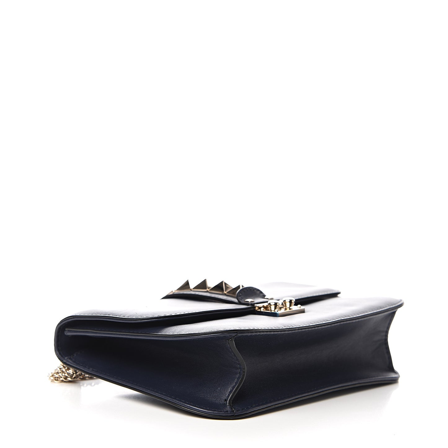 Vitello Medium Glam Lock Rockstud Flap Marine