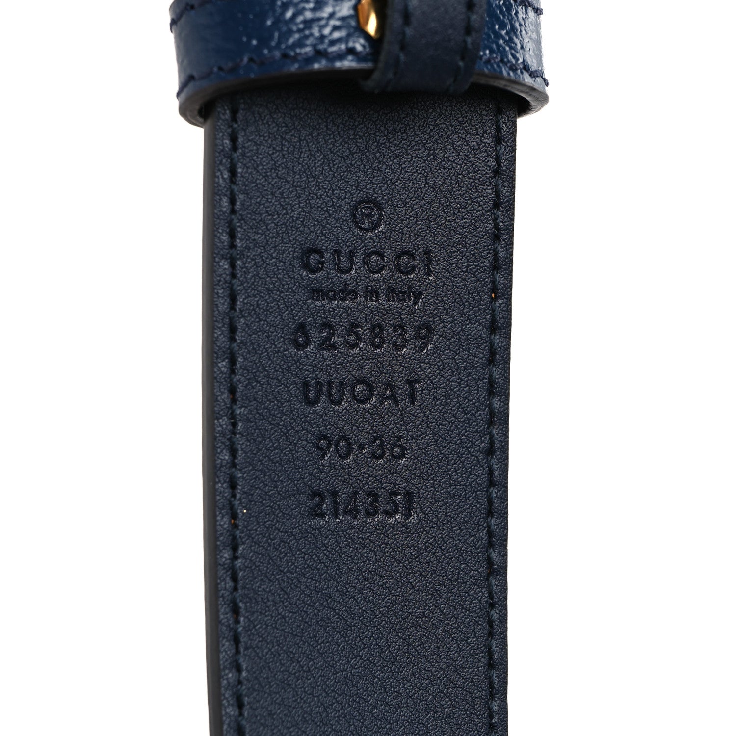 Gucci GG Supreme Monogram Kaleidoscope Double G 30mm Belt 90 36 Blue Orange Multicolor Blue Agata 5 of 6