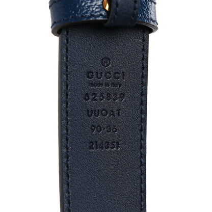 Gucci GG Supreme Monogram Kaleidoscope Double G 30mm Belt 90 36 Blue Orange Multicolor Blue Agata 5 of 6