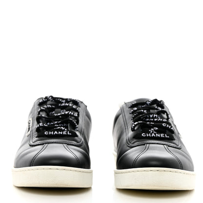Chanel Calfskin CC Womens Sneakers 38 Black 2 of 14