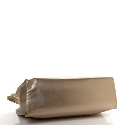 Telfar Metallic Vegan Leather Large Shopping Bag Gold 4 of 12