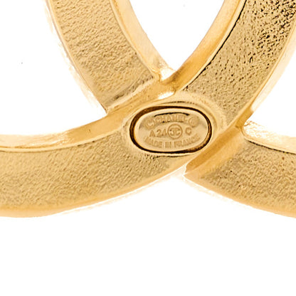 Chanel Baguette Crystal CC Brooch Black Gold 3 of 4