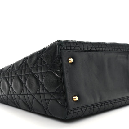 Christian Dior Lambskin Cannage Medium Lady Dior Black 8 of 13