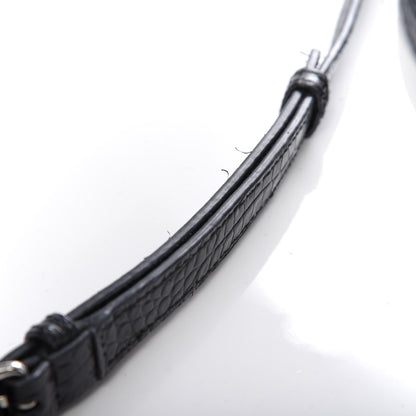 Saint Laurent Calfskin Crocodile Embossed Baby Sac De Jour Black 9 of 12