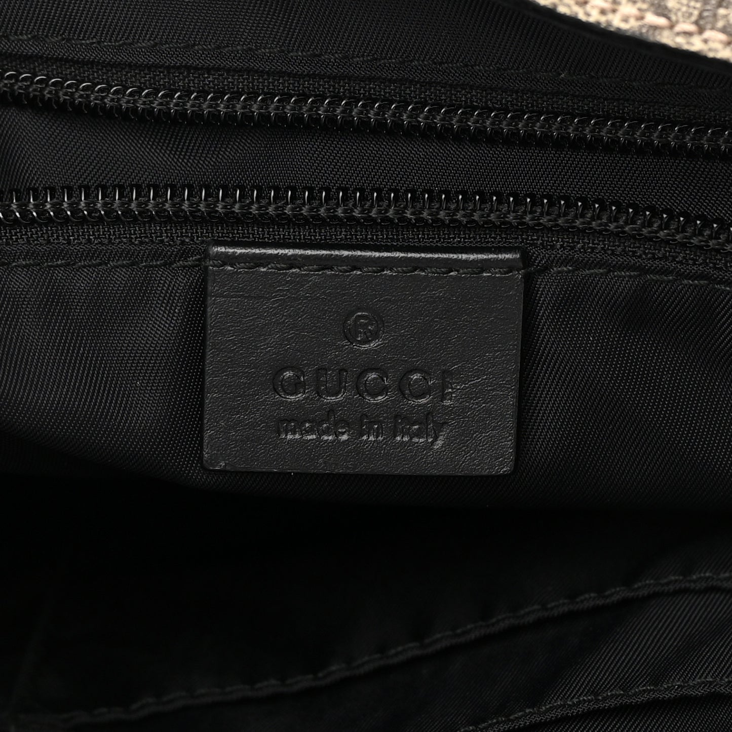 GG Supreme Monogram Web Flap Messenger Bag Black