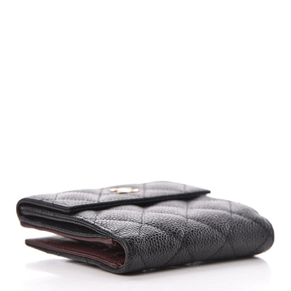 Chanel Caviar Quilted Compact French Flap Wallet Black 4 of 13