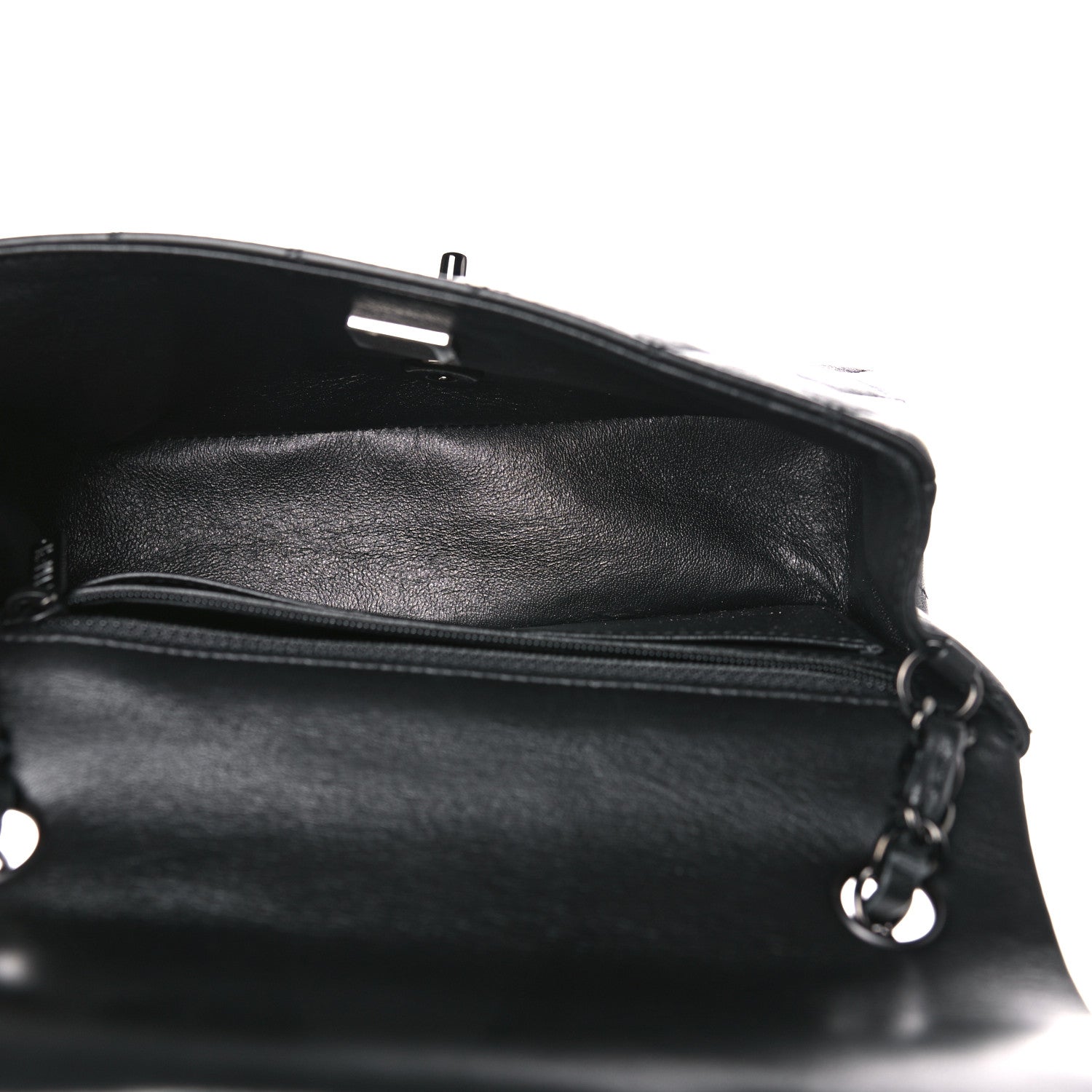 Chanel Lambskin Quilted Mini Rectangular Flap So Black 5 of 10