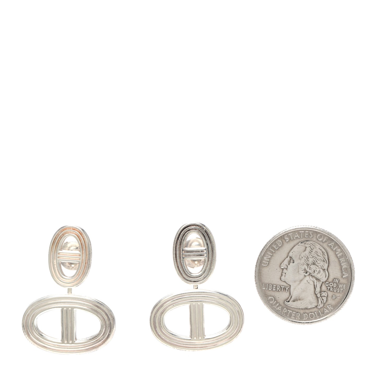 Sterling Silver GM Chaine D'Ancre 24 Earrings