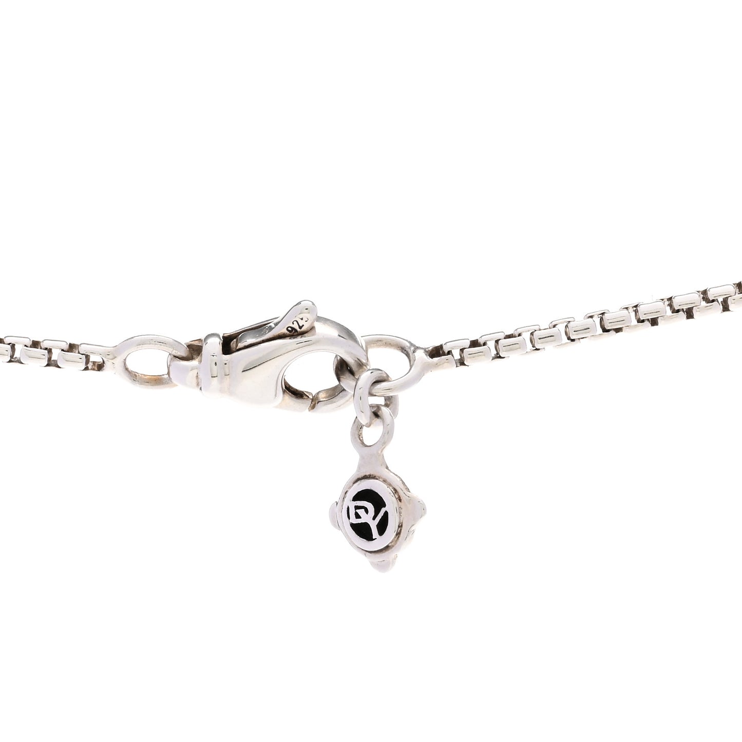 Sterling Silver Diamond Cable Heart Y Necklace