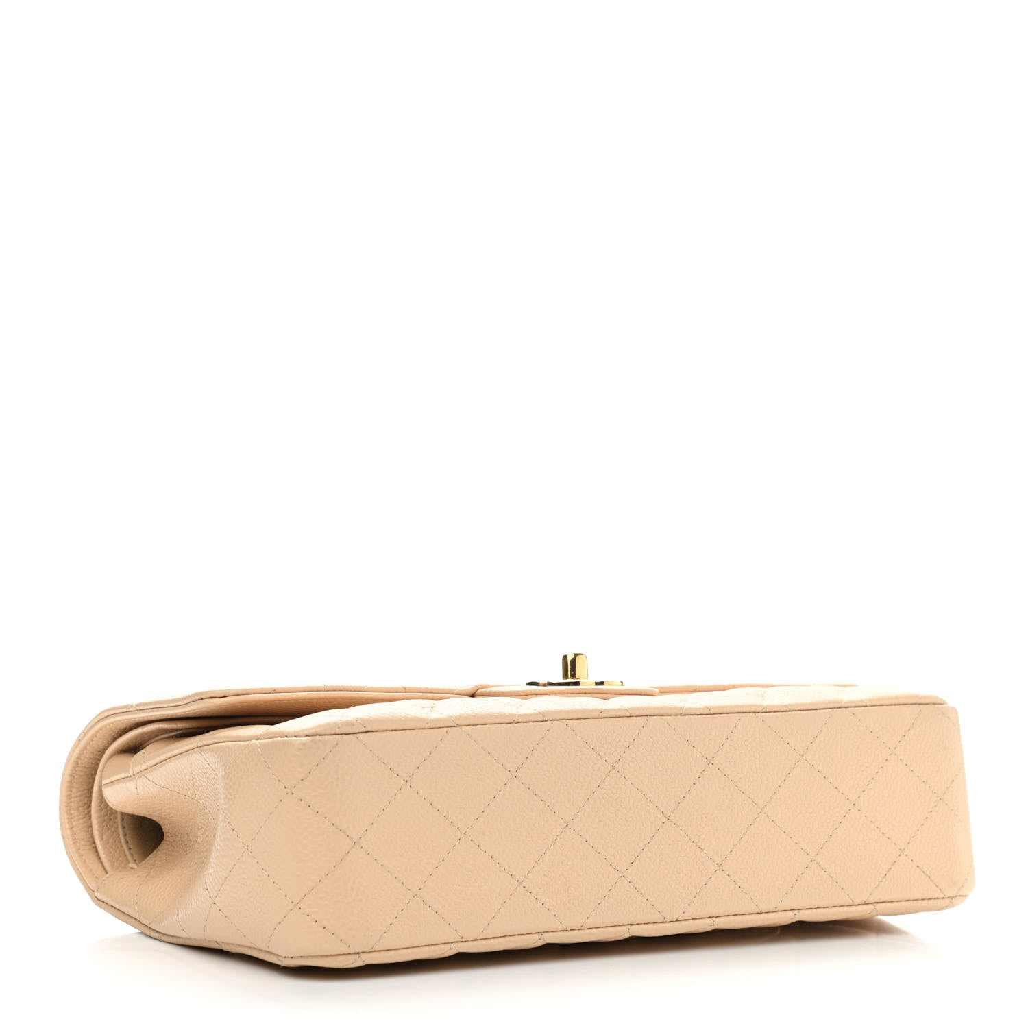 Chanel Caviar Quilted Medium Double Flap Beige 4 of 12