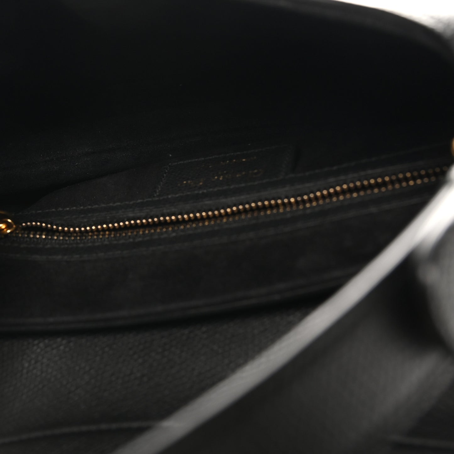 Grained Calfskin Saddle Bag Black