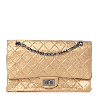 Chanel Metallic Aged Calfskin Quilted 2.55 Reissue 227 Flap Gold 1 of 16