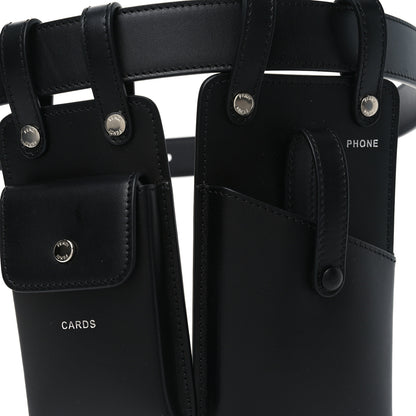 Fendi Vitello Glacier Utility Belt Pouch 85 34 Black 5 of 9